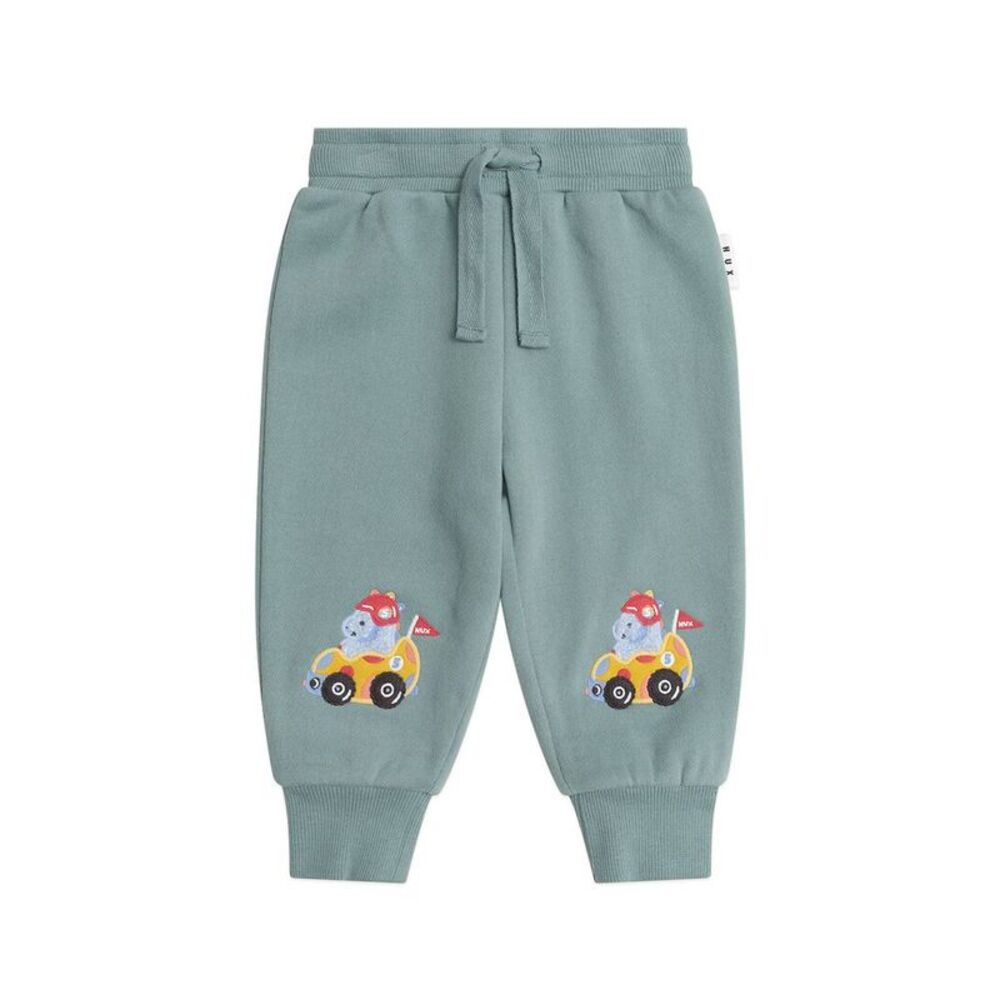 Huxbaby Boys Racer Dino Track Pant, Green
